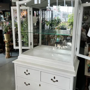 Vitrina Mueble Vintage Restaurado Blanco