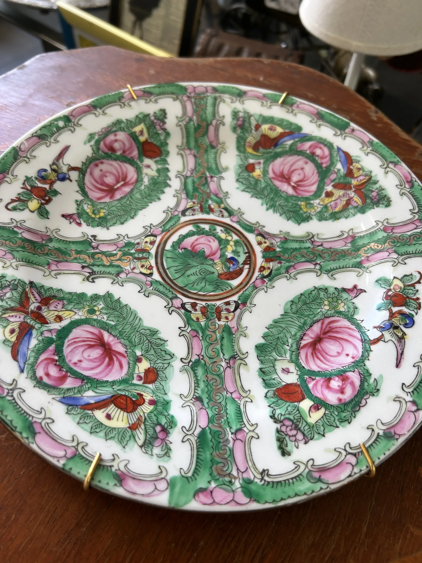 Plato Decorativo de Porcelana Macao (Años 70) - Imagen 9