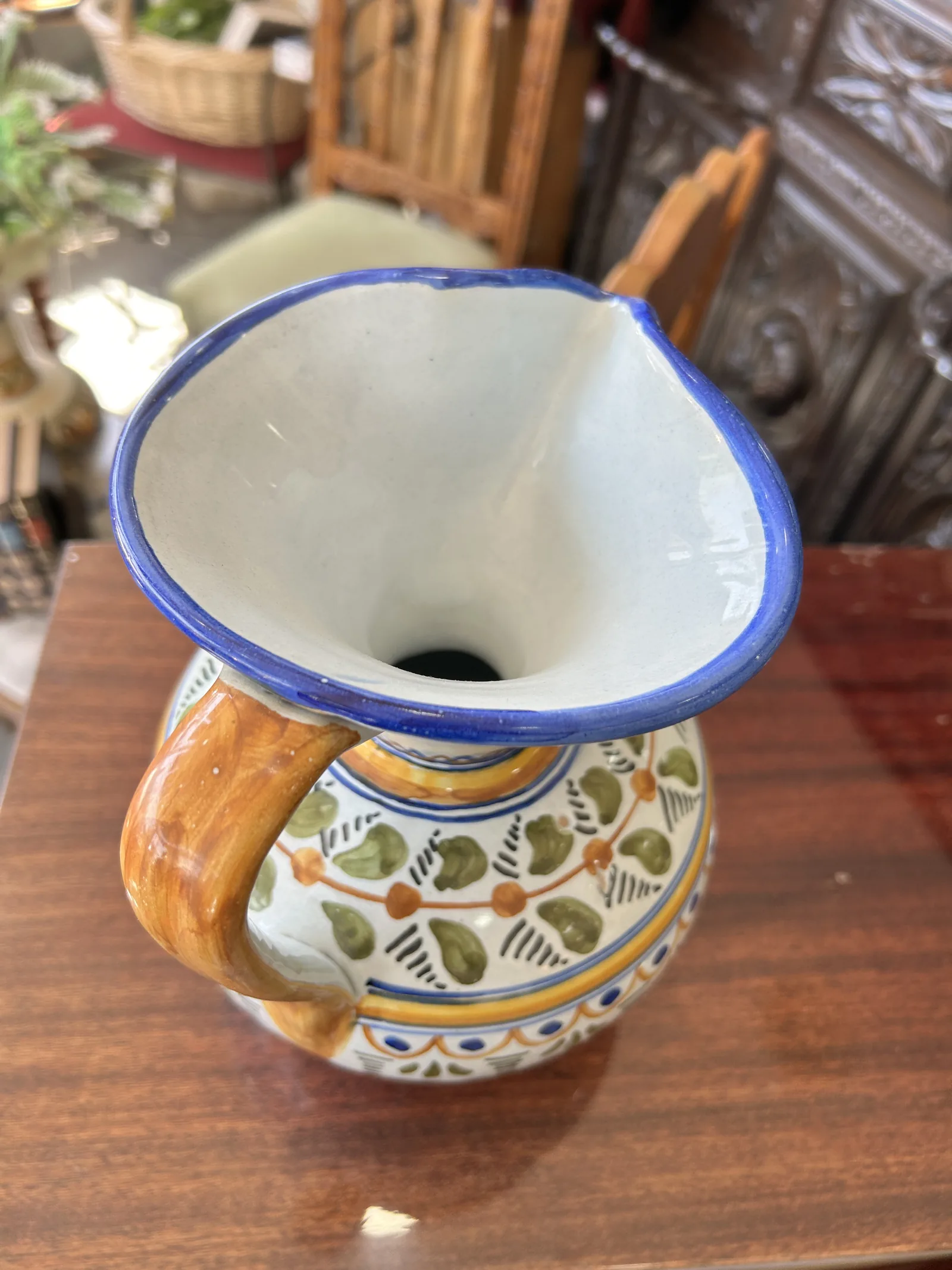 Jarra de Cerámica Talavera de la Reina Vintage - Imagen 5