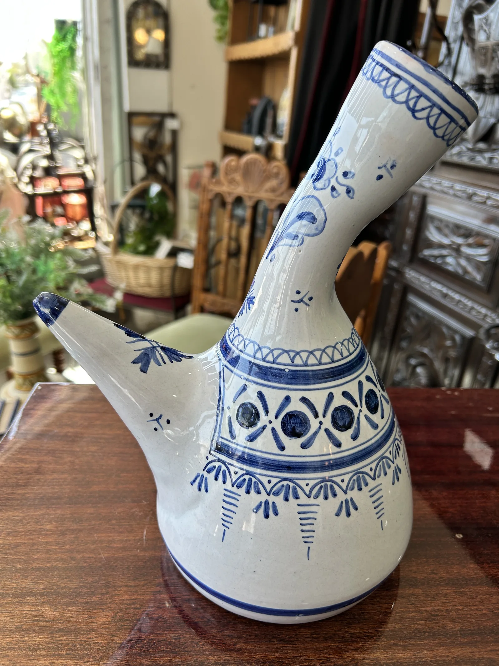 Porrón de Cerámica de Talavera Vintage - Firmado - Imagen 4