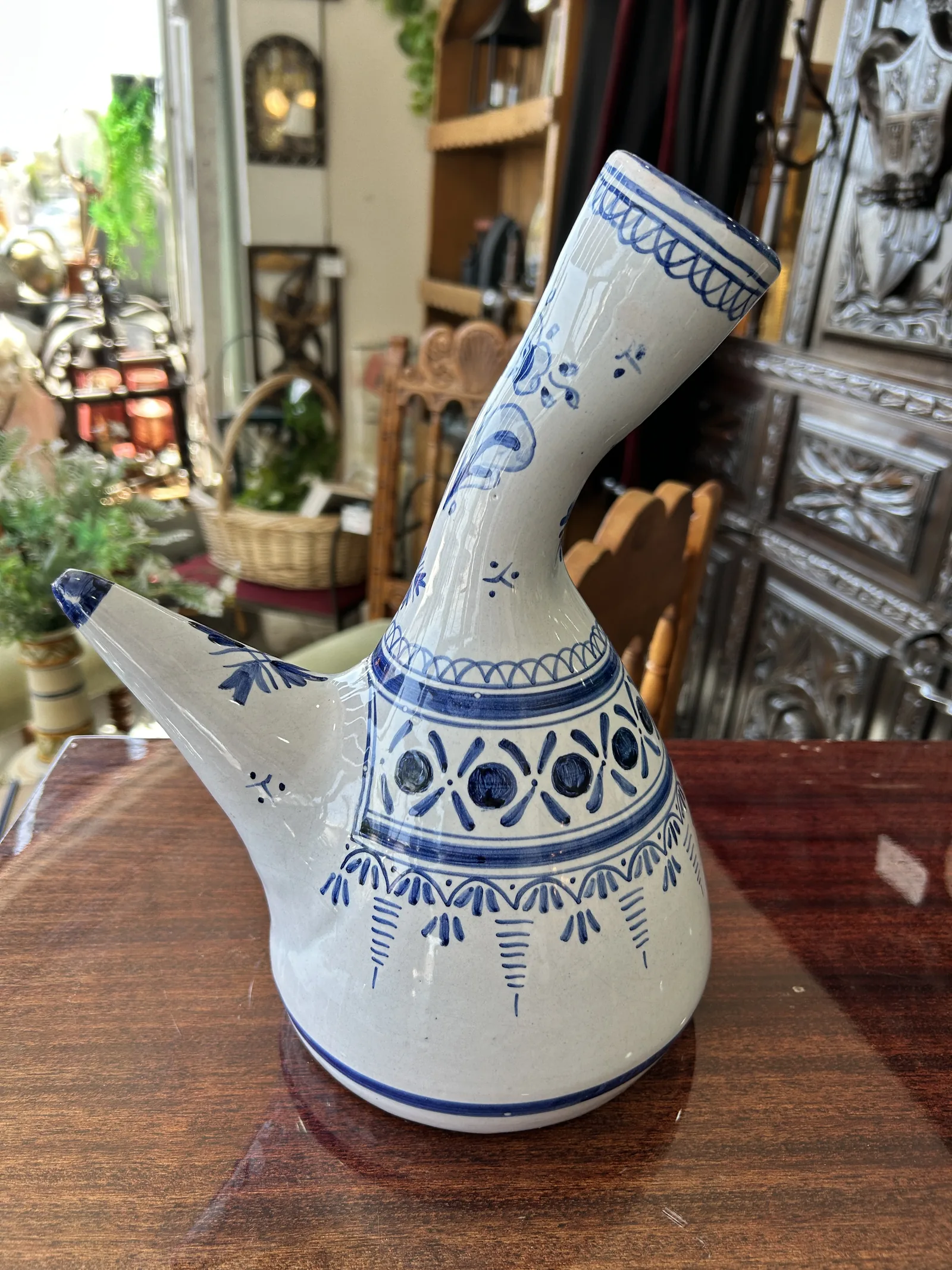 Porrón de Cerámica de Talavera Vintage - Firmado - Imagen 3
