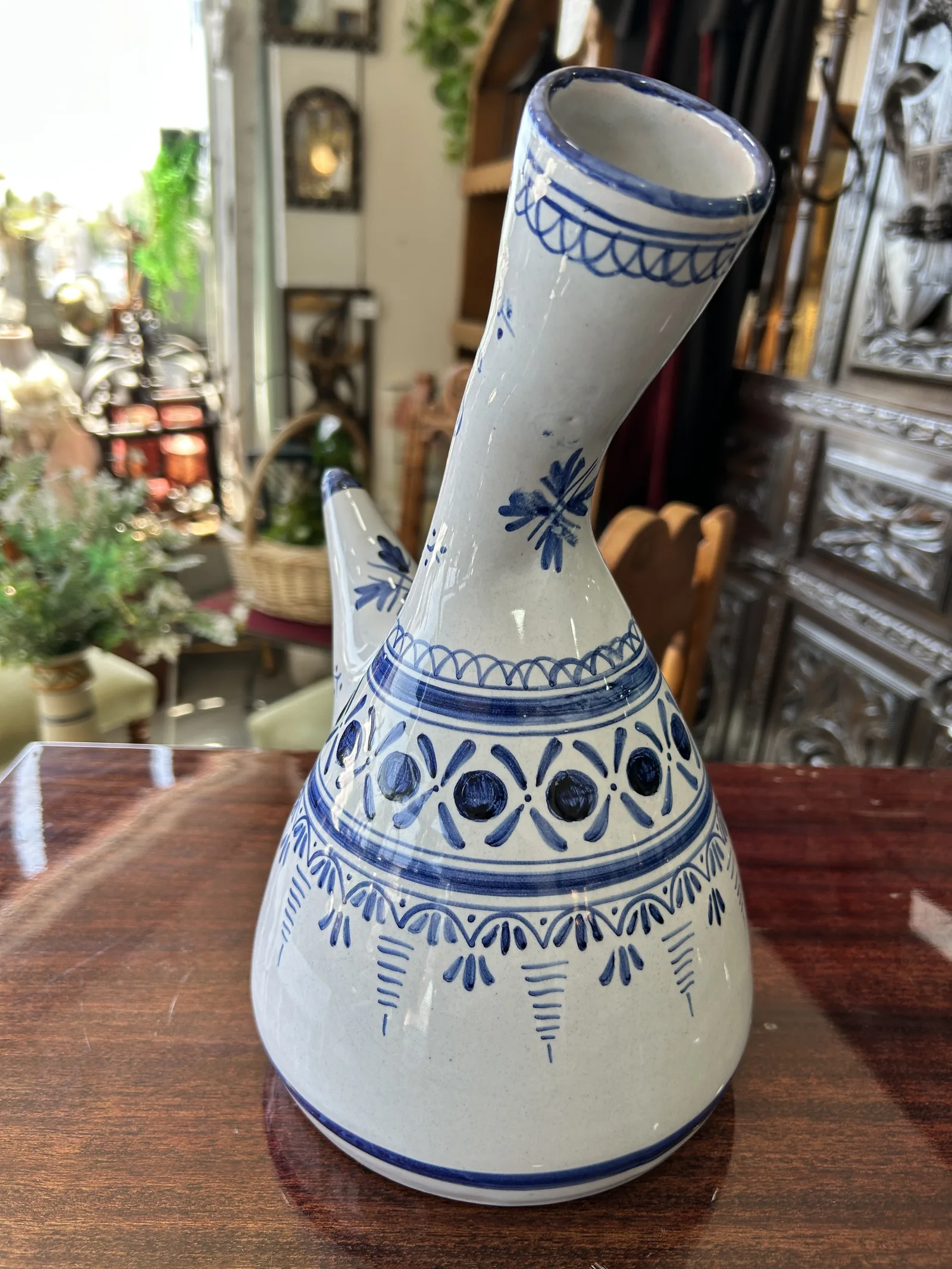 Porrón de Cerámica de Talavera Vintage - Firmado - Imagen 2