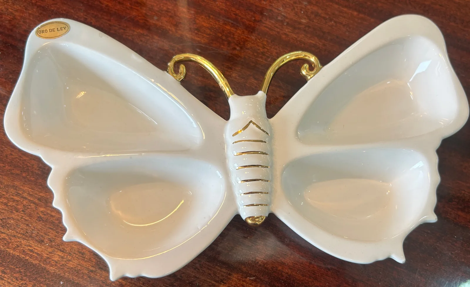 Plato Mariposa Lenox Porcelana y Oro 24k - Imagen 3