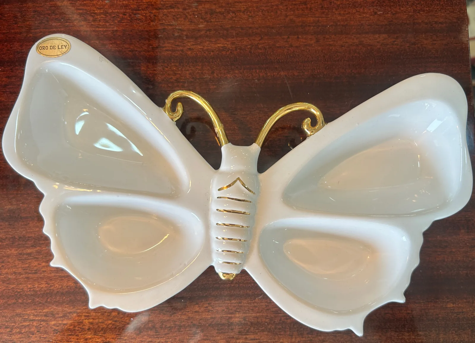 Plato Mariposa Lenox Porcelana y Oro 24k