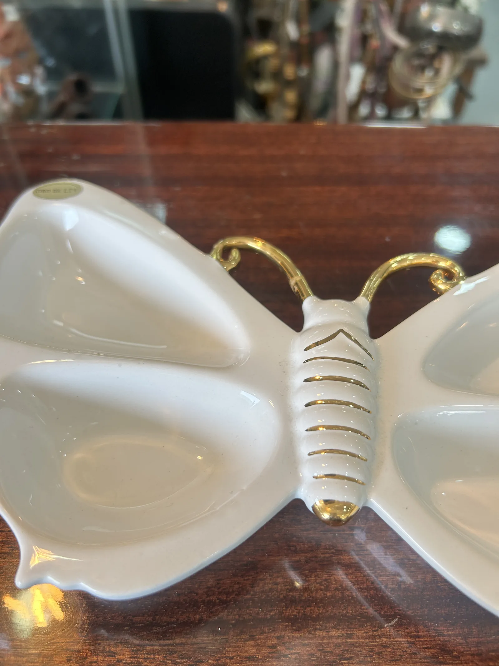 Plato Mariposa Lenox Porcelana y Oro 24k - Imagen 6
