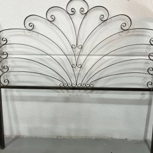 Cabecero Forja Vintage Abanico Negro-Dorado