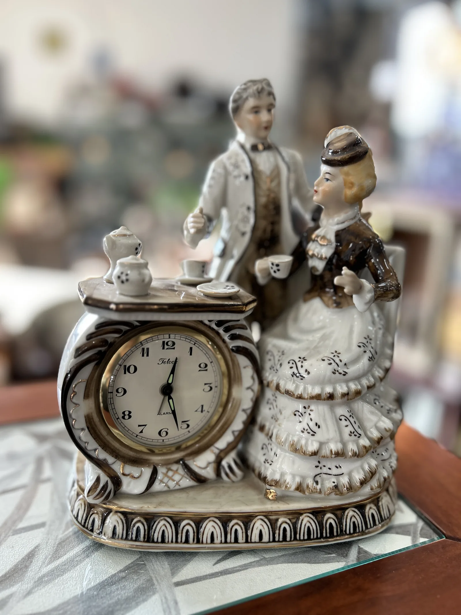 Reloj Vintage Porcelana EIHO Pareja Té Colección - Imagen 12