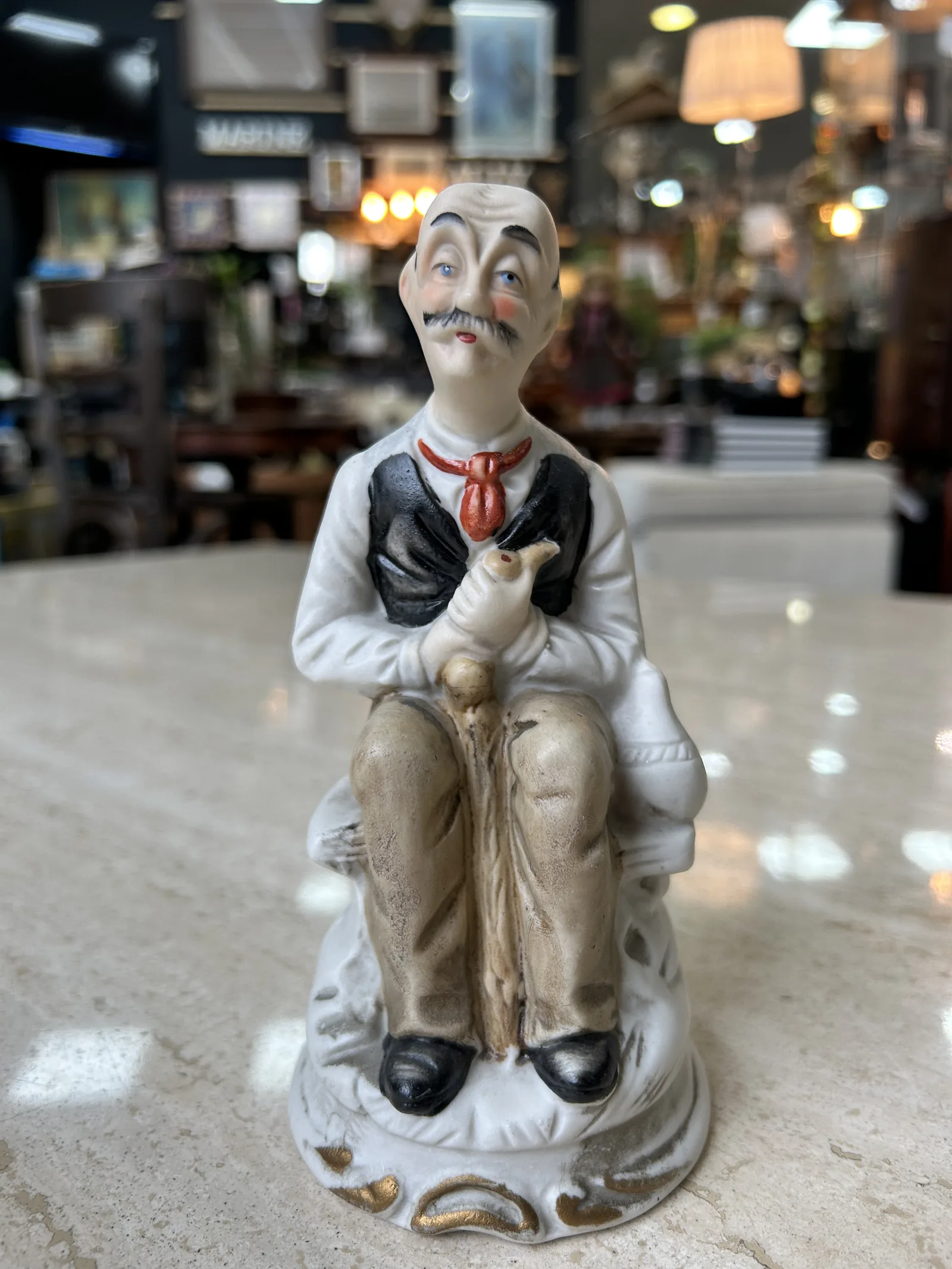 Pareja Figuras Vintage Ancianos Porcelana - Imagen 4
