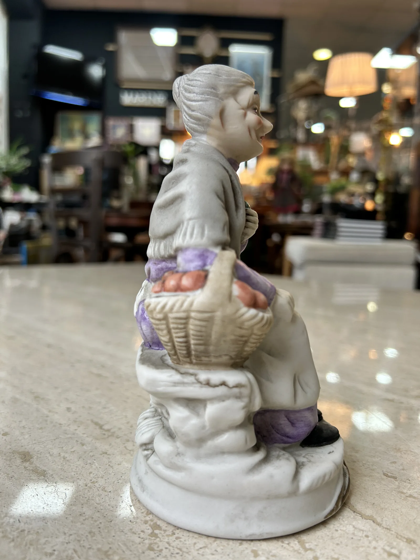 Pareja Figuras Vintage Ancianos Porcelana - Imagen 8