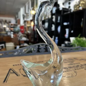 Cisne de vidrio artistico Mid Century modern