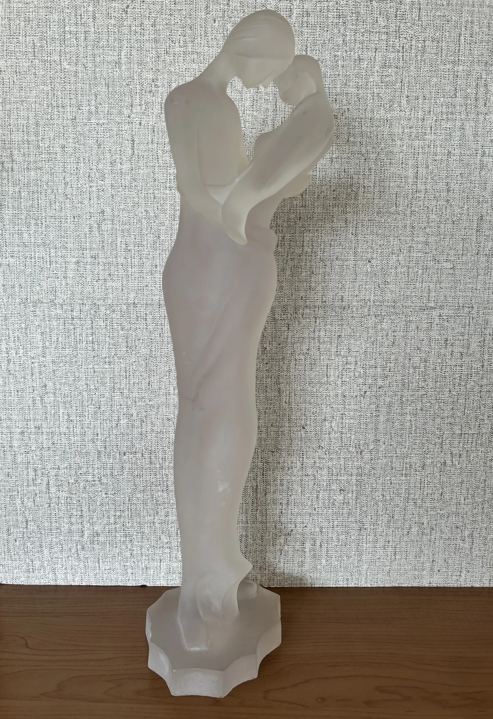 Figura Pareja Cristal Satinado Estilo Art Déco - Imagen 7