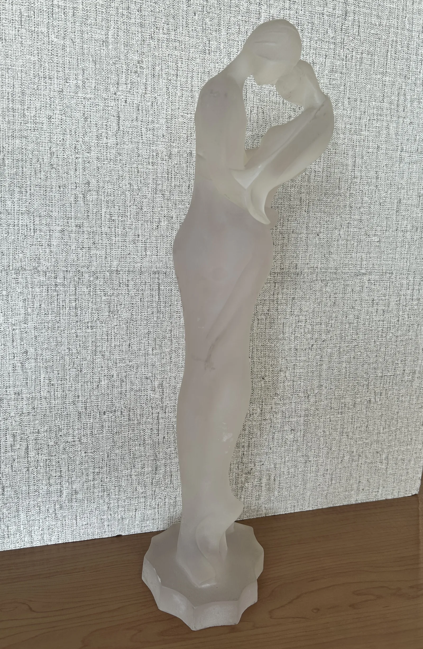 Figura Pareja Cristal Satinado Estilo Art Déco - Imagen 9