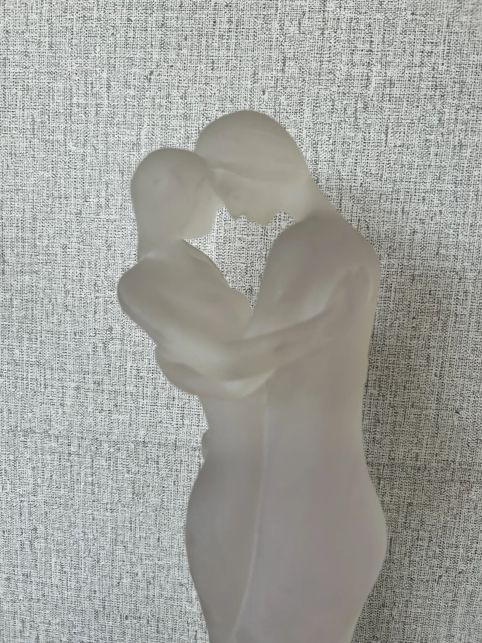 Figura Pareja Cristal Satinado Estilo Art Déco - Imagen 4