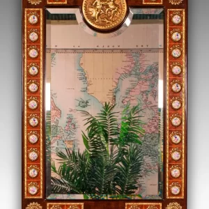 Espejo Antiguo Estilo Luis XVI Madera y Bronce