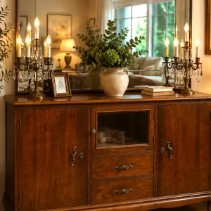 Mueble aparador vintage con espejo