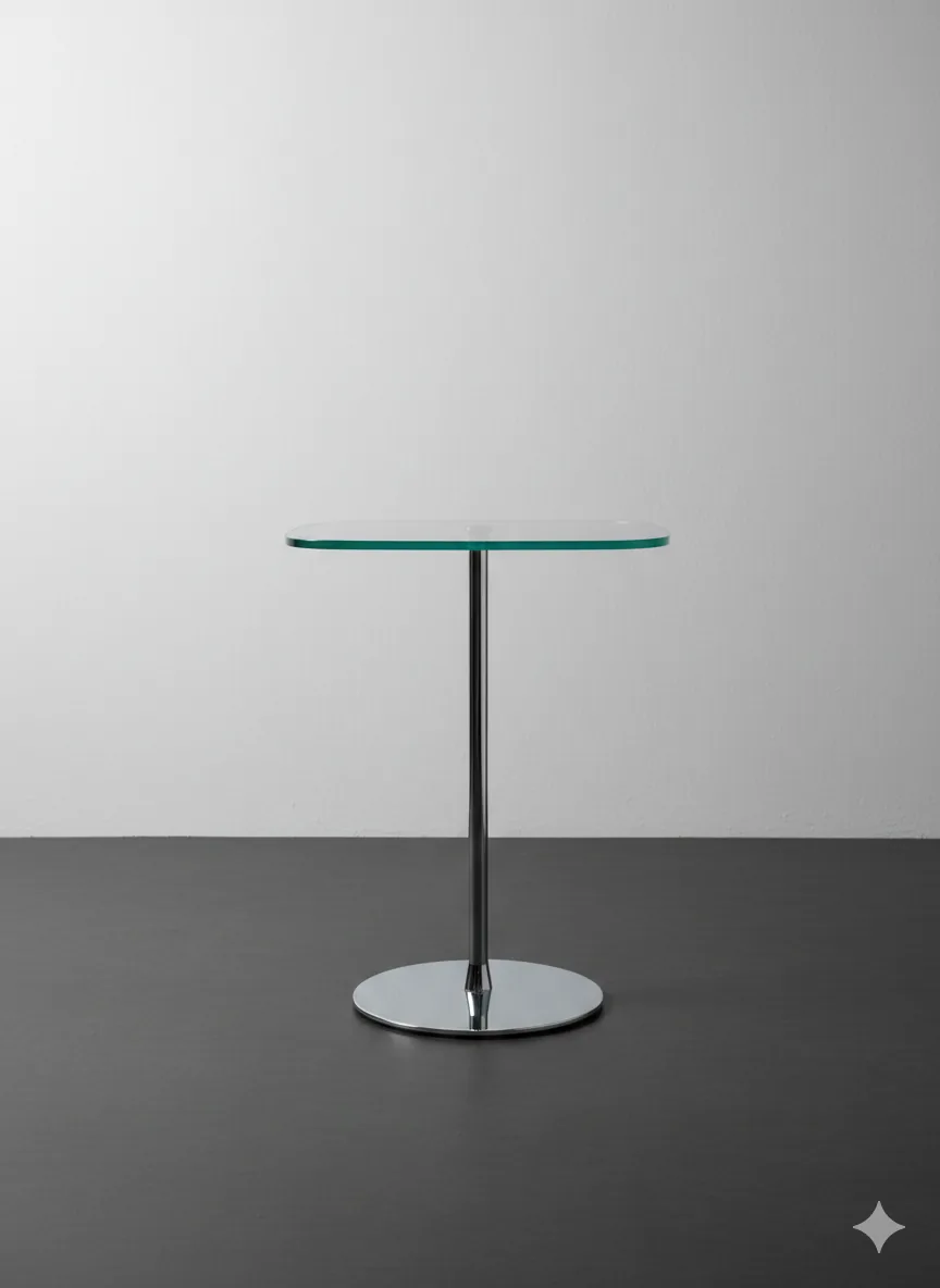 Mesa de diseño Desalto Mixit - Cristal y Acero - Imagen 3