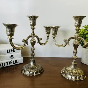 Pareja Candelabros Vintage BMF Alemania