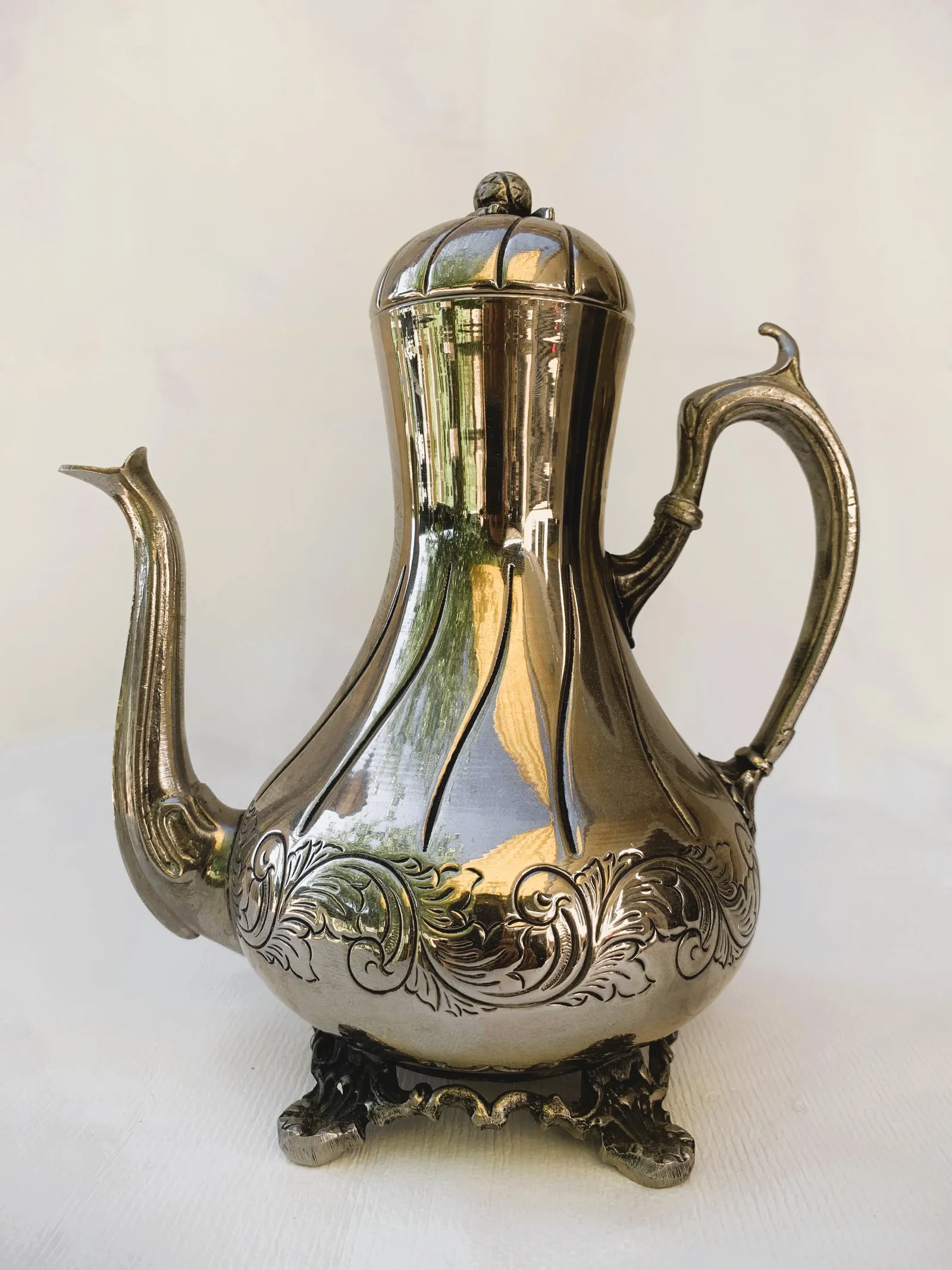 Juego de Té y Café Vintage Plateado - Imagen 9
