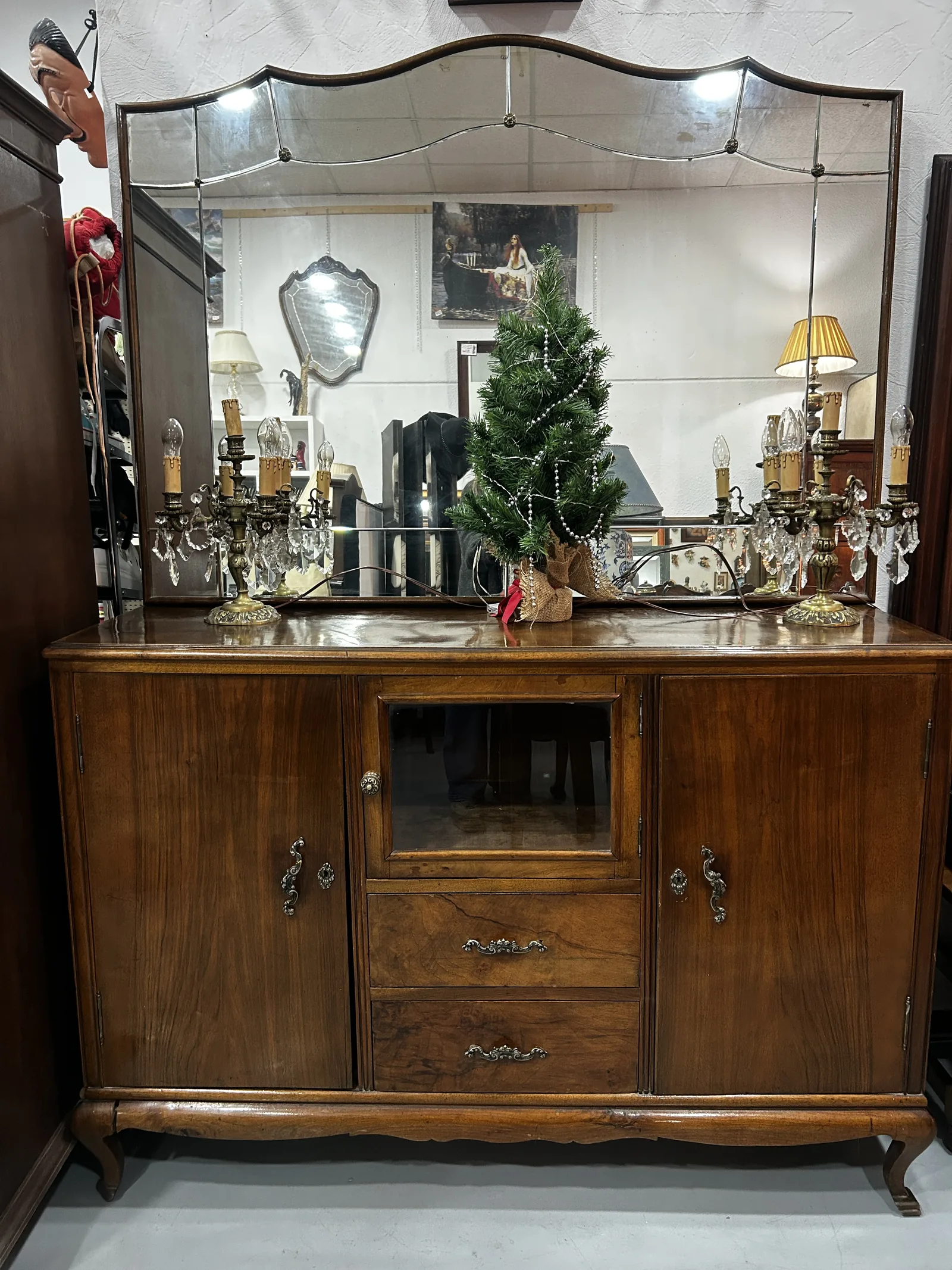 Mueble aparador vintage con espejo - Imagen 8