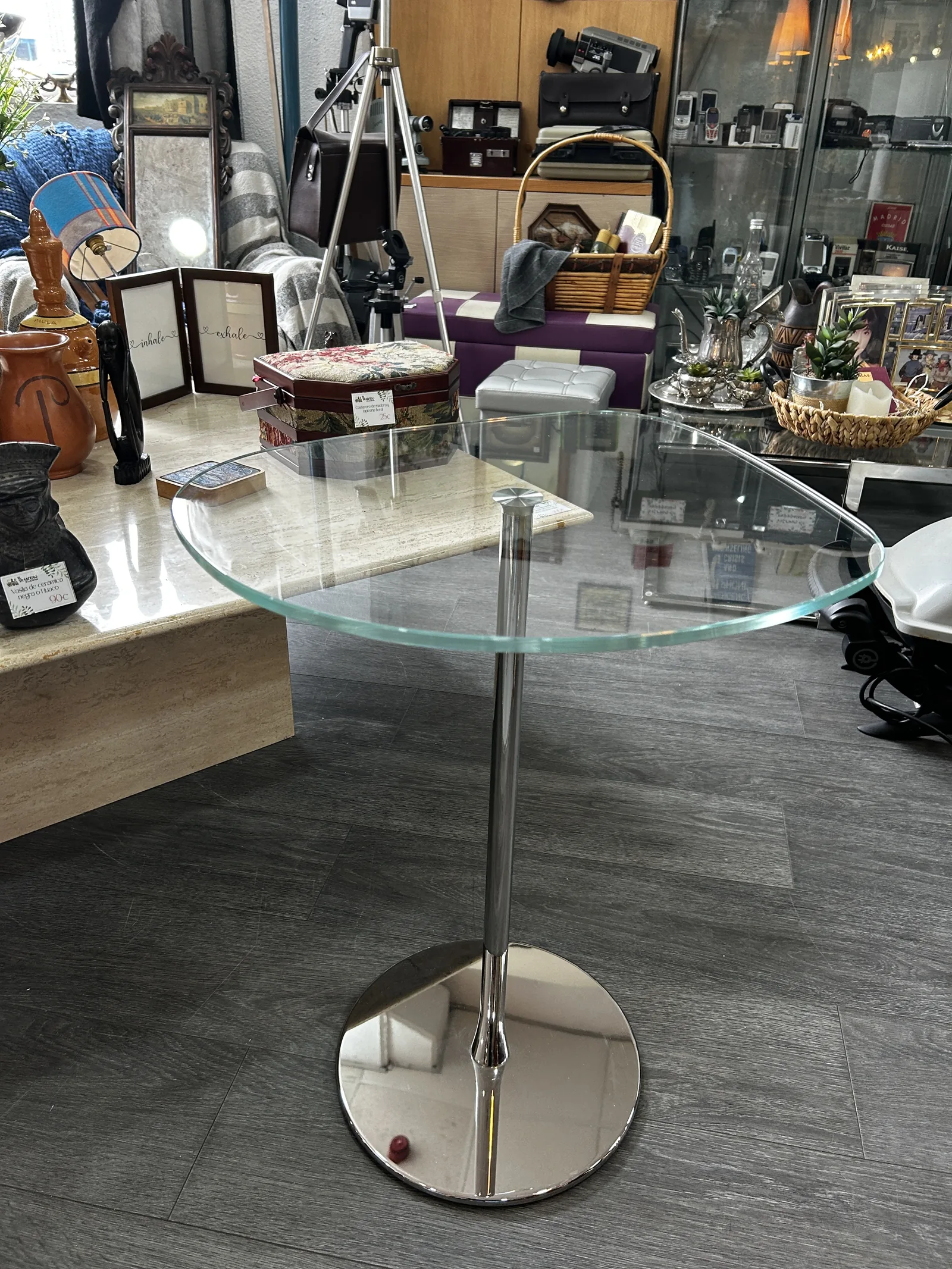 Mesa de diseño Desalto Mixit - Cristal y Acero - Imagen 5