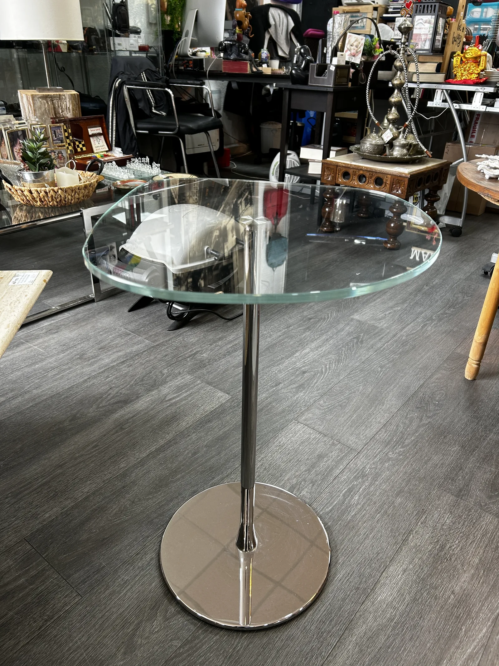 Mesa de diseño Desalto Mixit - Cristal y Acero - Imagen 6