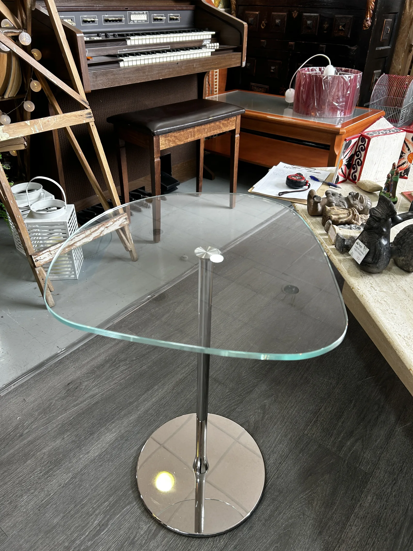 Mesa de diseño Desalto Mixit - Cristal y Acero - Imagen 8