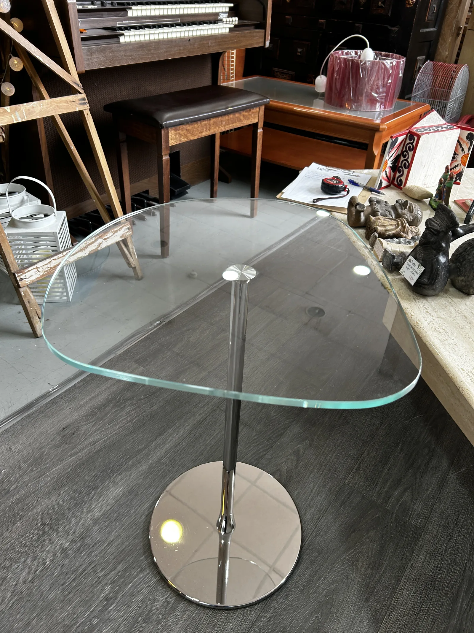 Mesa de diseño Desalto Mixit - Cristal y Acero - Imagen 10